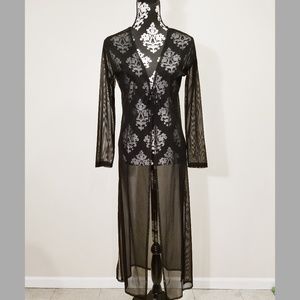 Sheer Black Cape / Kimono